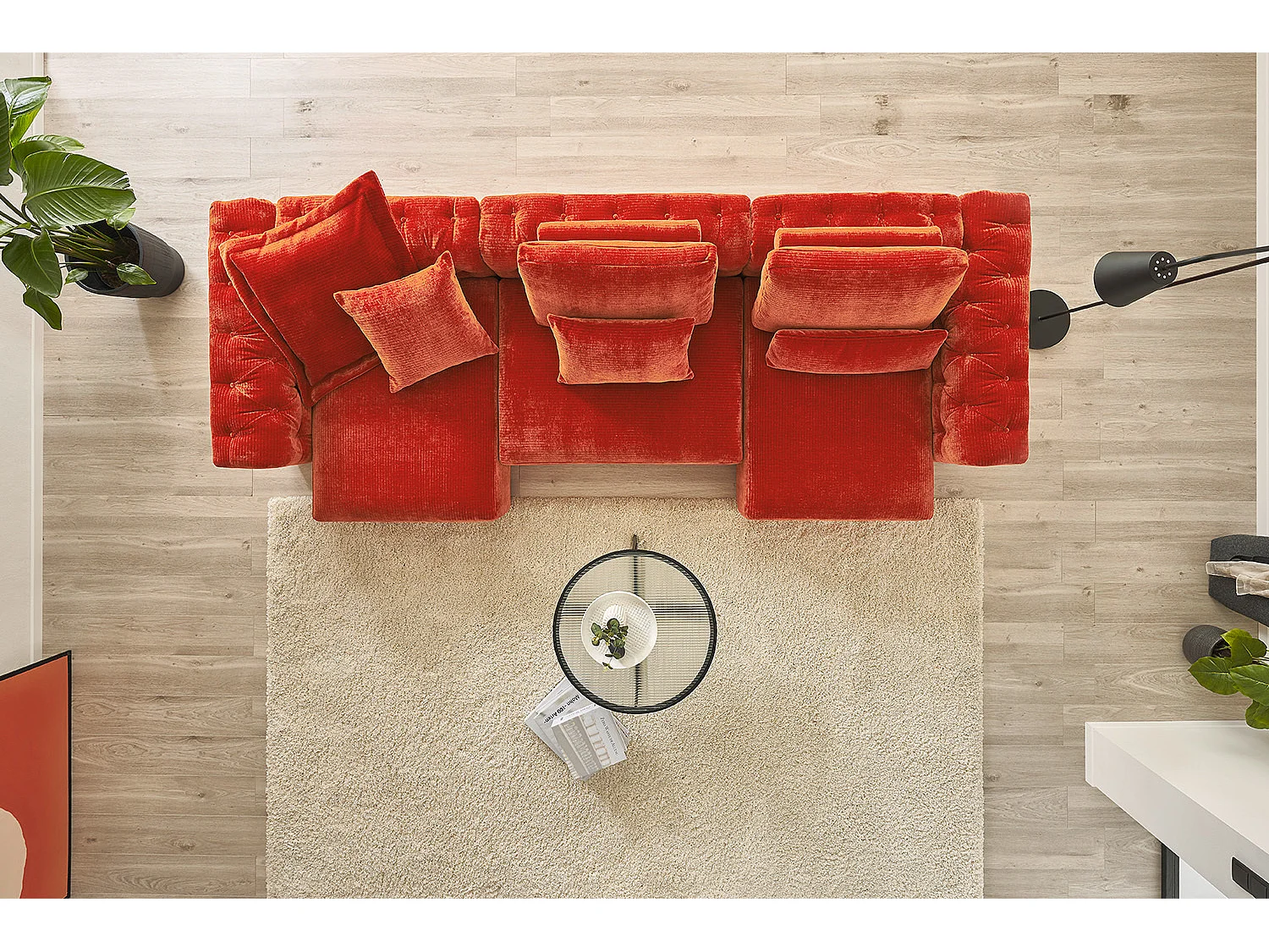 Modulsofa - Rot Cord - SEPHI