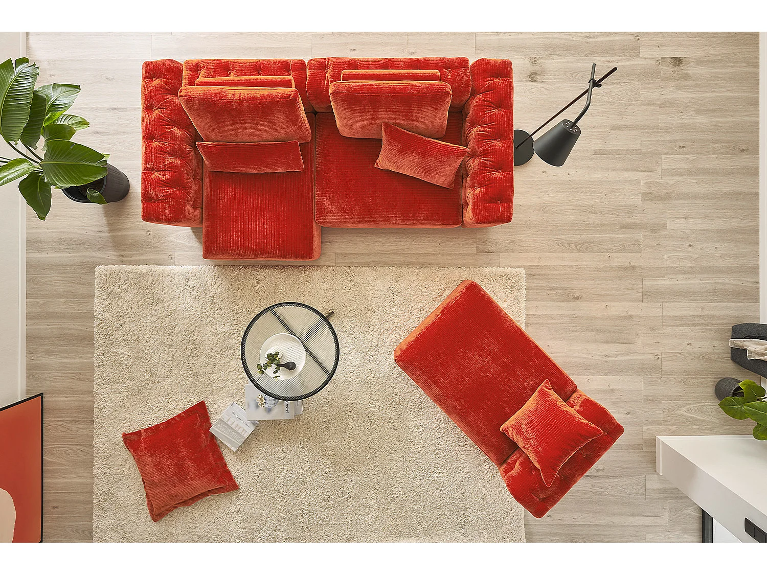 Modulsofa - Rot Cord - SEPHI