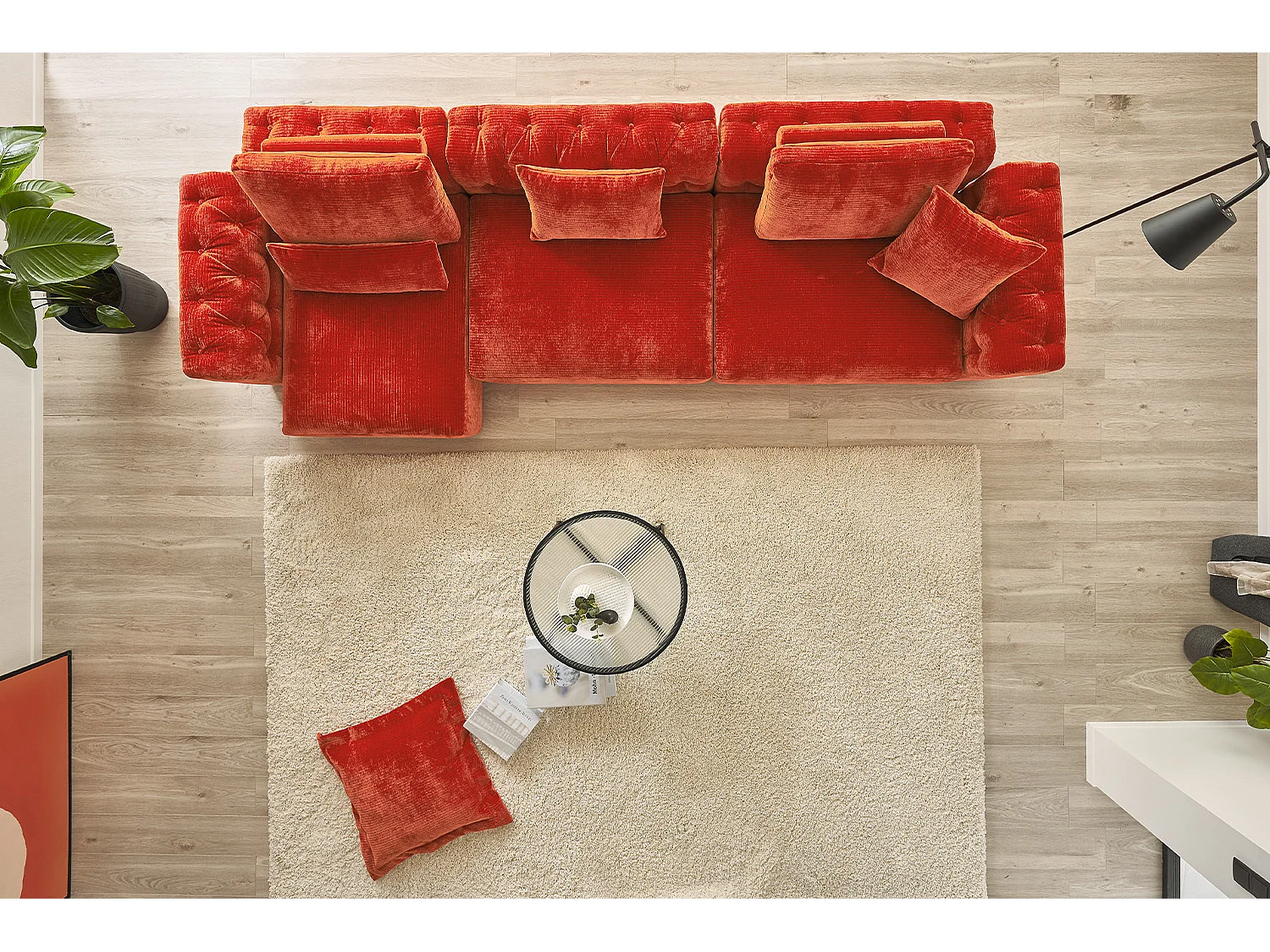 Modulsofa - Rot Cord - SEPHI