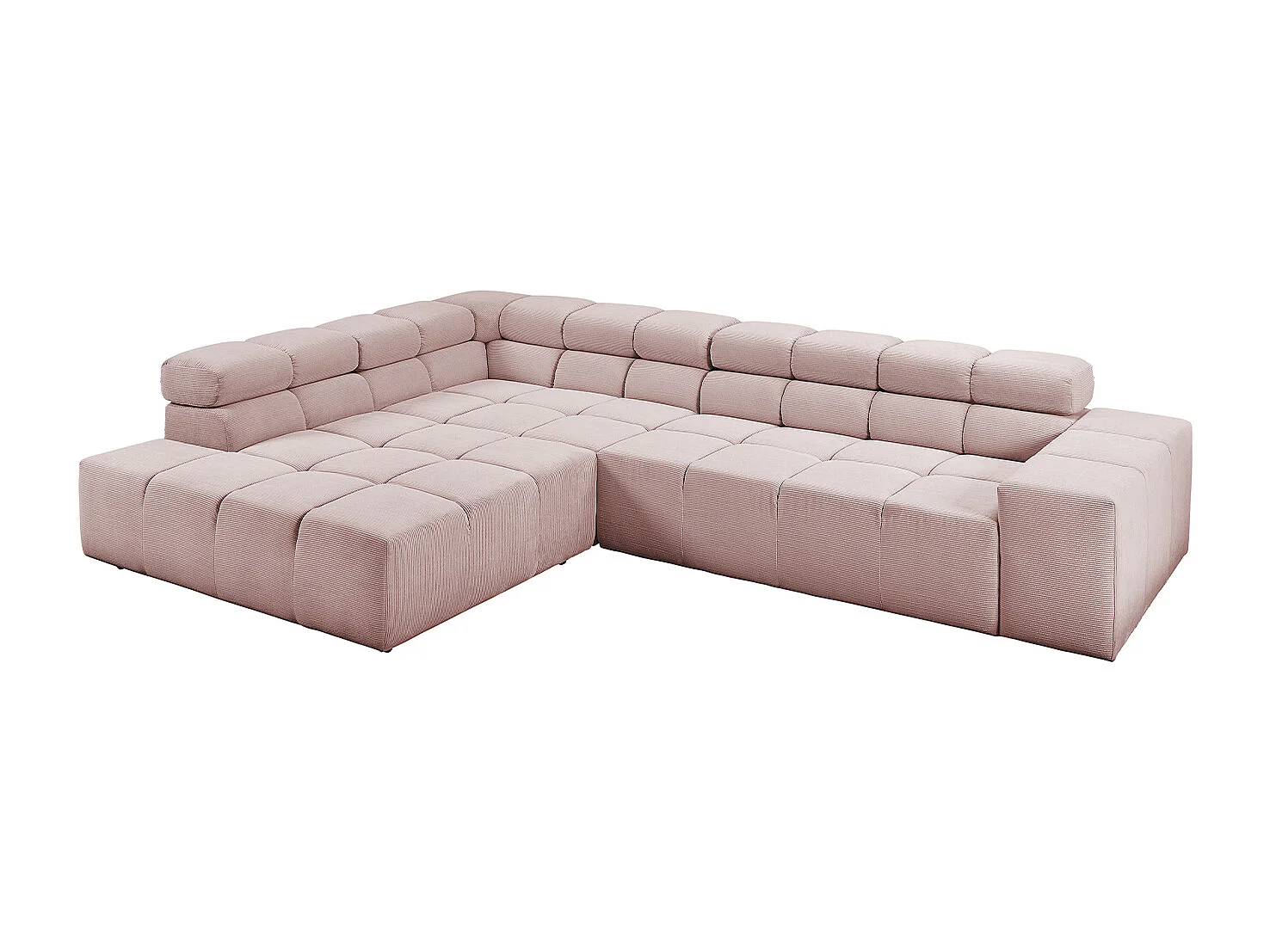 Ecksofa - Pink Cord - NEVADA