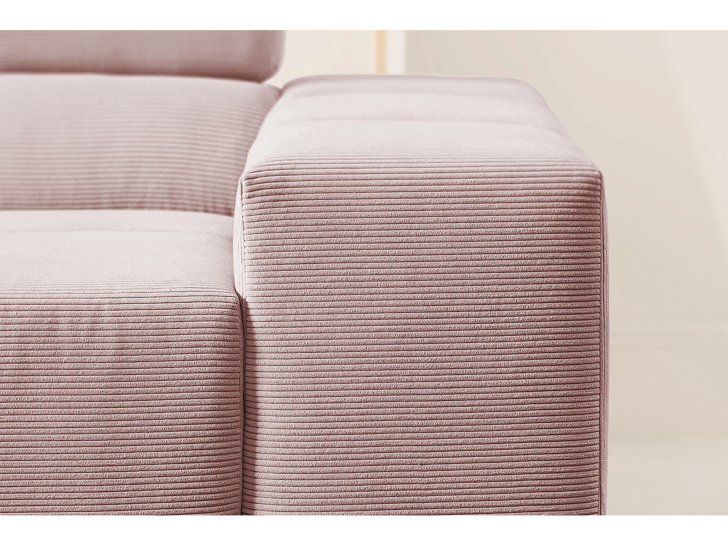 Ecksofa - Pink Cord - NEVADA