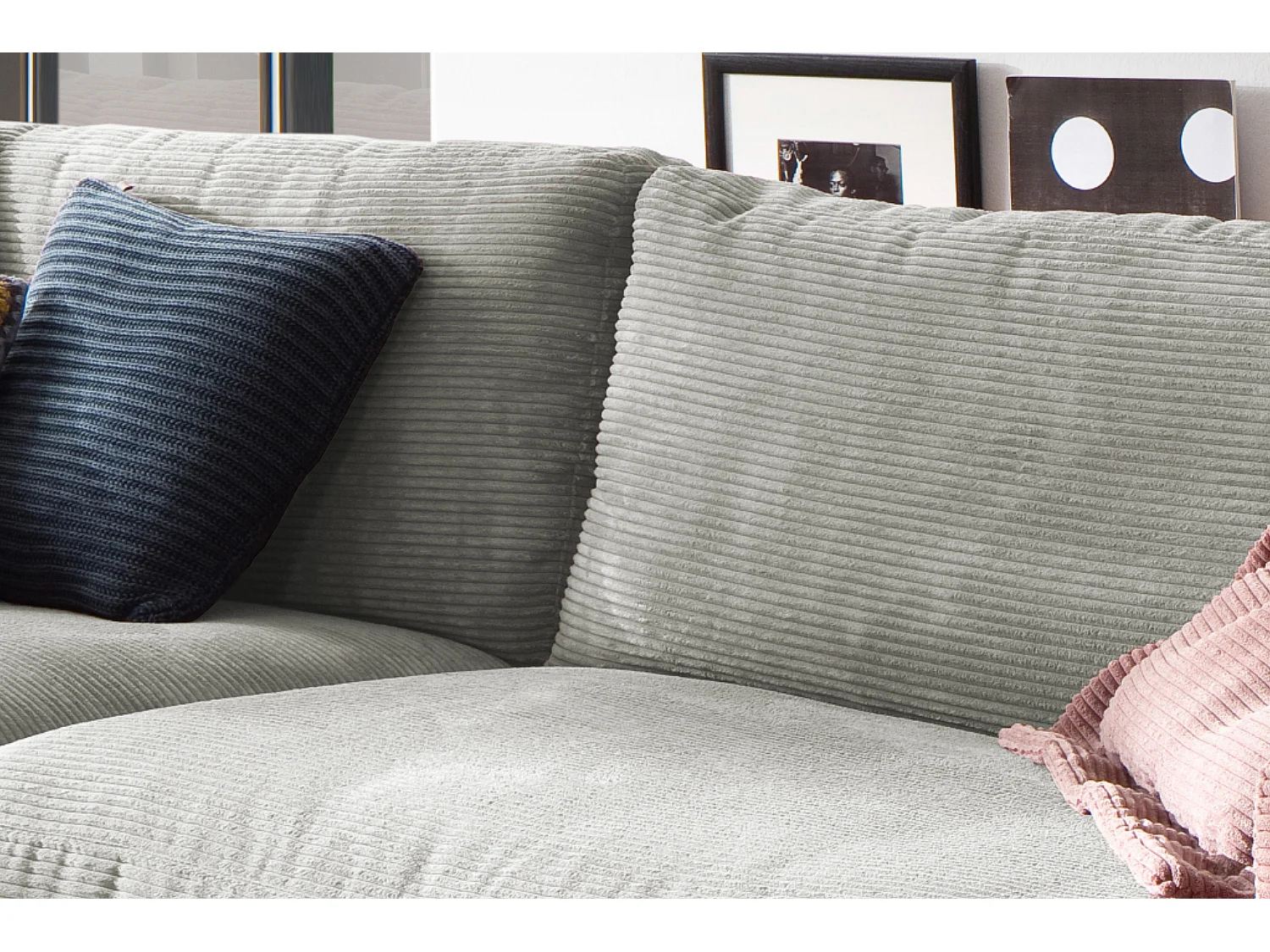 Sofa - Hellgrau Cord - MADELINE