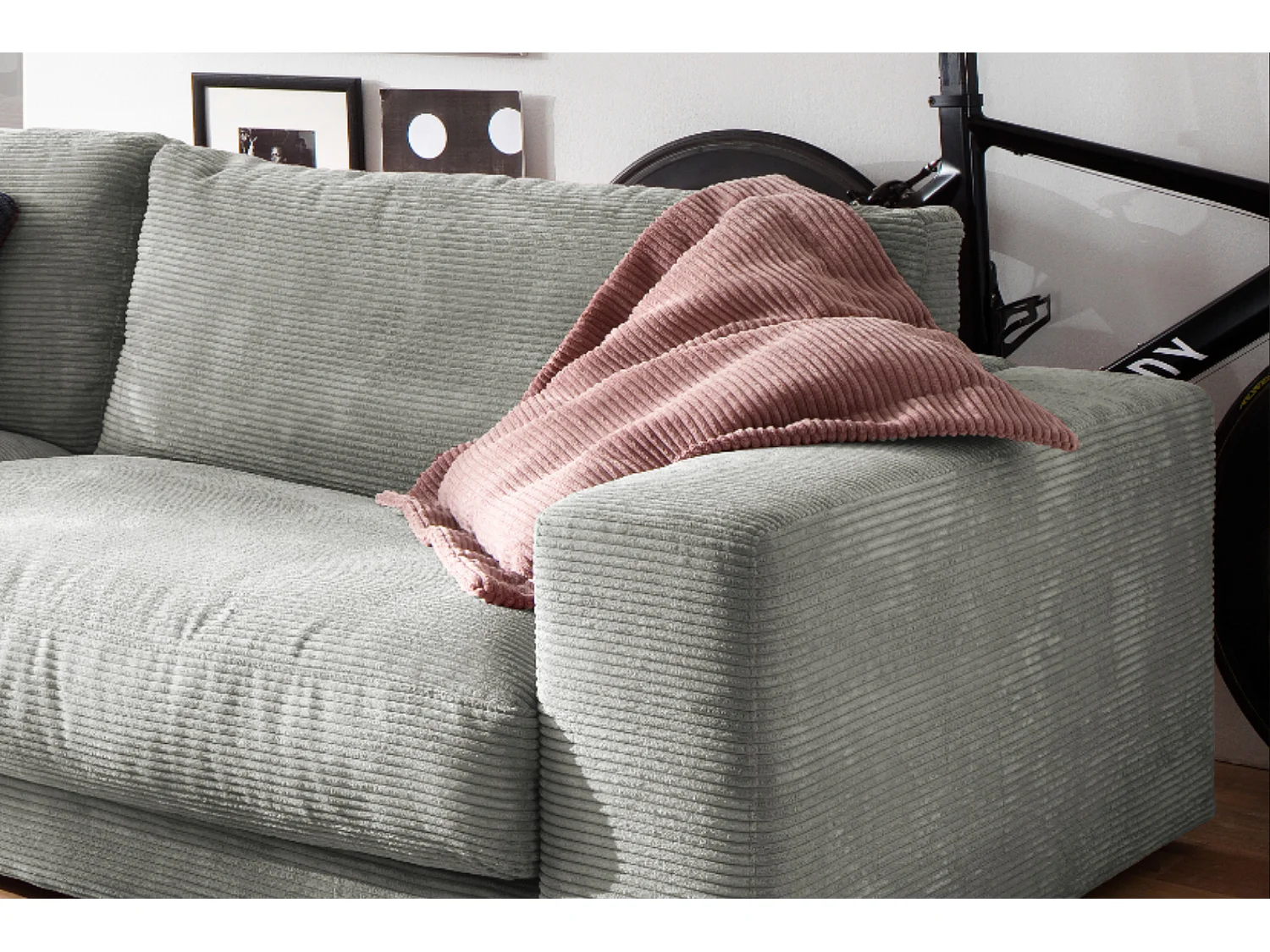 Sofa - Hellgrau Cord - MADELINE