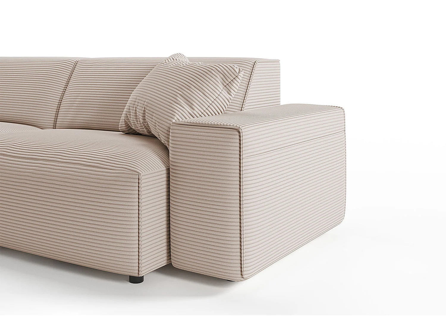 Ecksofa - Taupe Cord - RANI