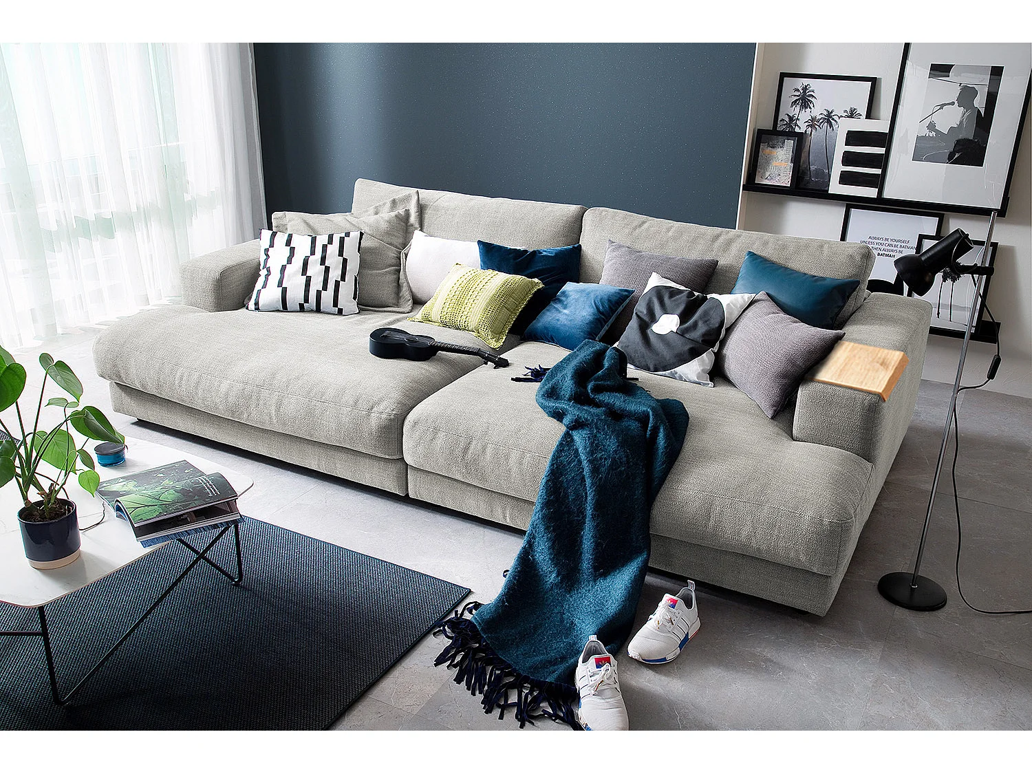 Grote - Zilver Geweven stof - MADELINE