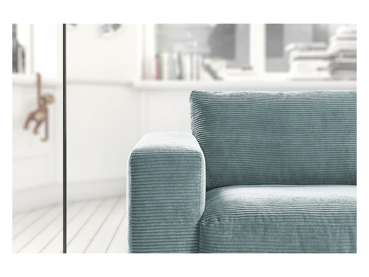 2-zitsbank - Lichtblauw Koord - MADELINE