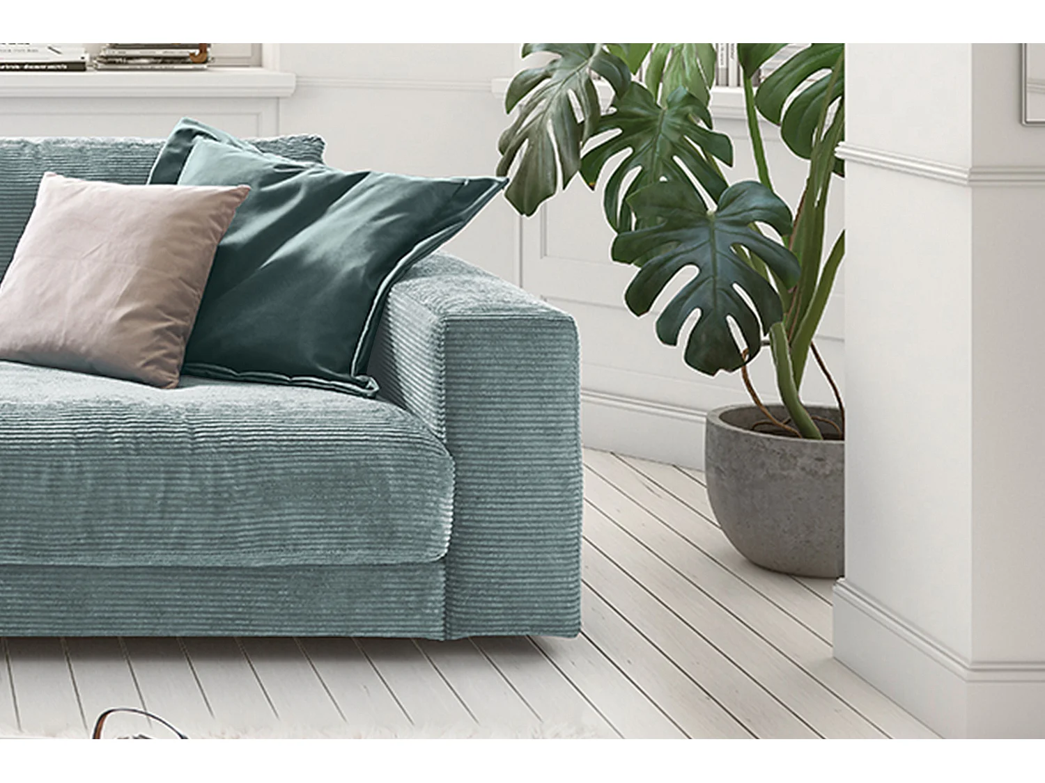 Sofa - Hellblau Cord - MADELINE