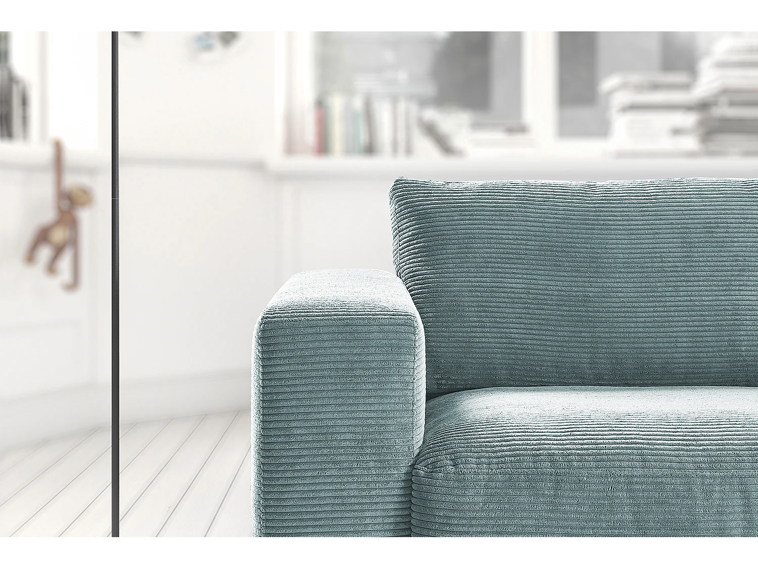 Sofa - Hellblau Cord - MADELINE