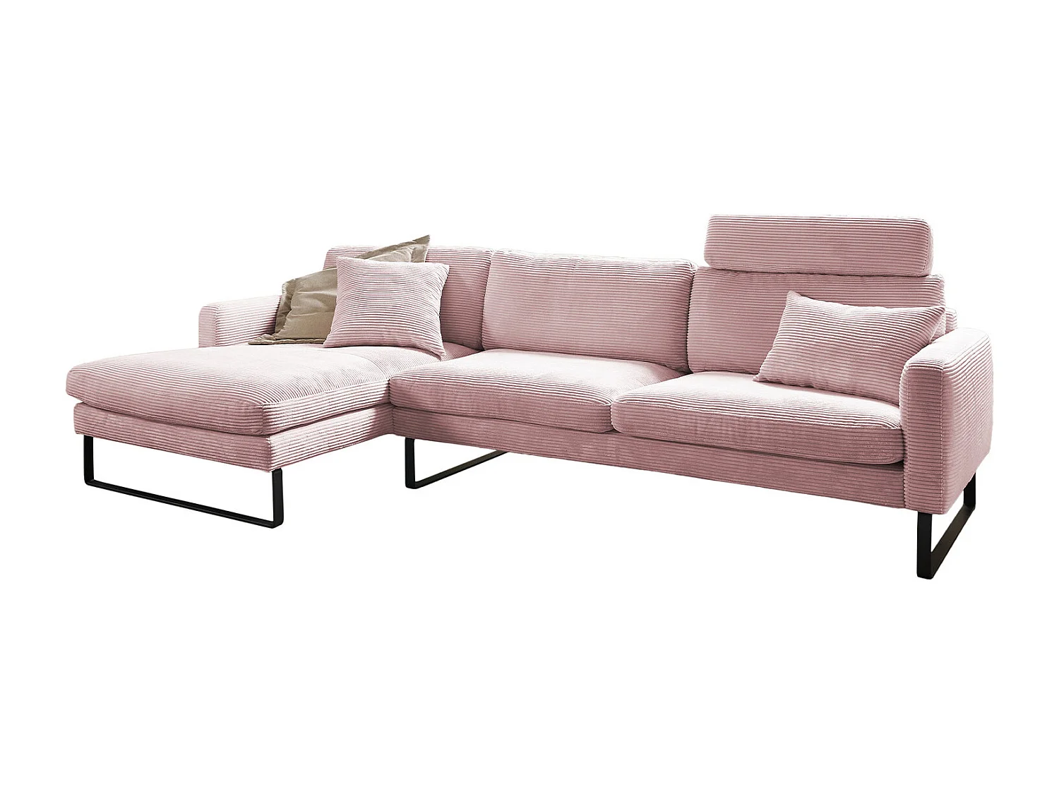 Hoekbank - Roze Koord - RICARDA