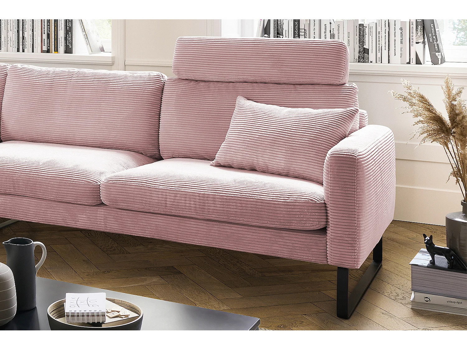 Canapé - Rose Velours côtelé - RICARDA