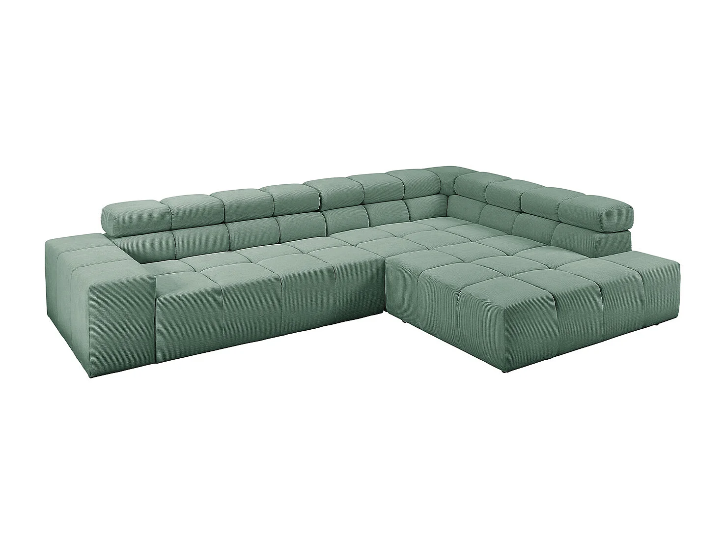 Ecksofa - Grün Cord - NEVADA