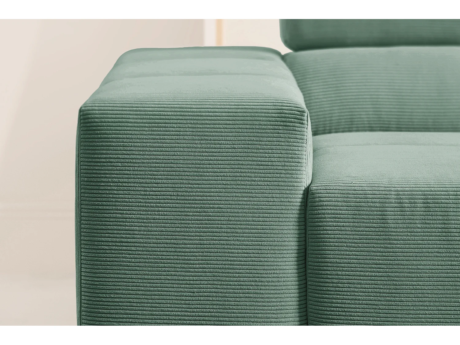 Ecksofa - Grün Cord - NEVADA