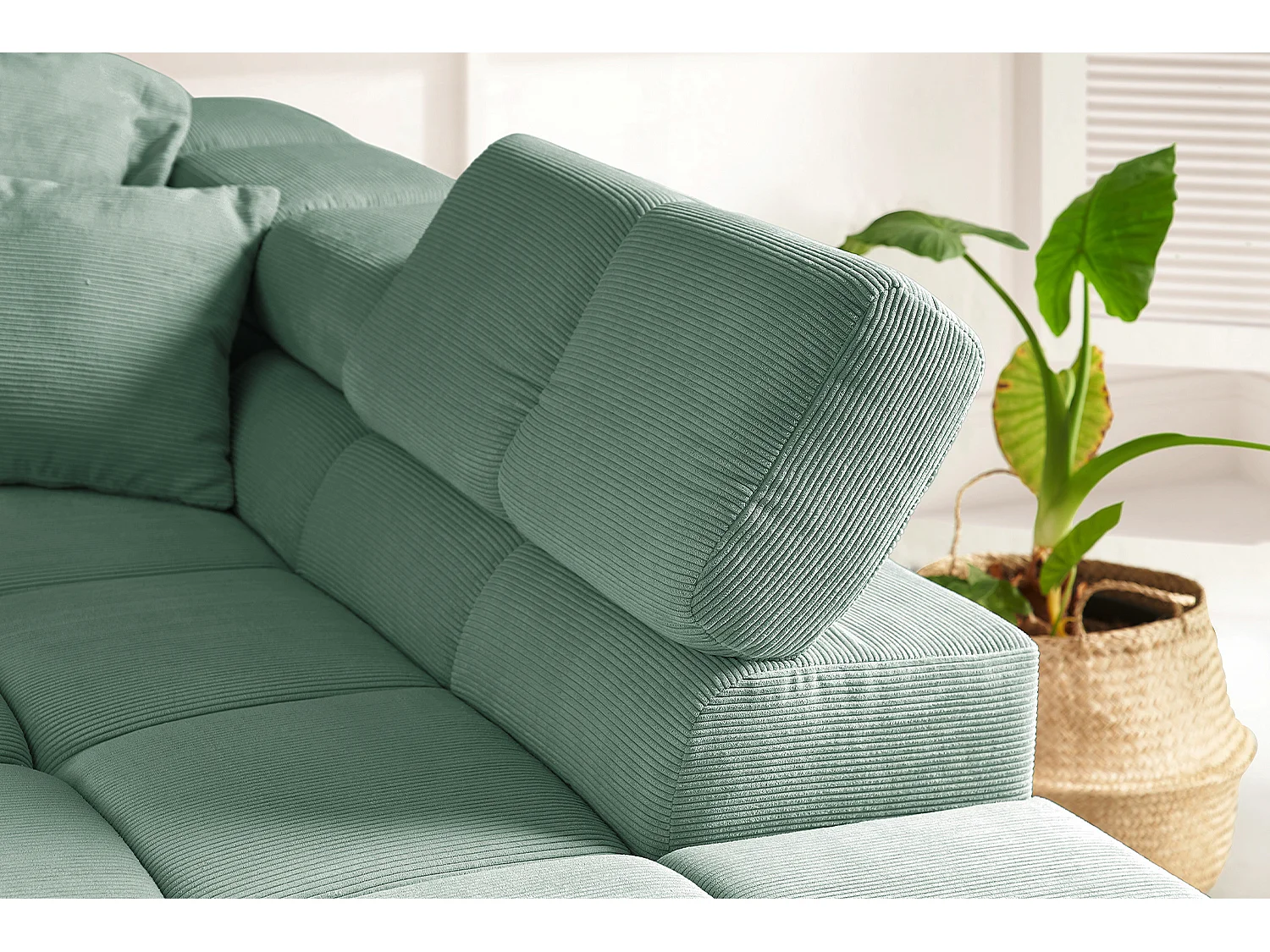 Ecksofa - Grün Cord - NEVADA