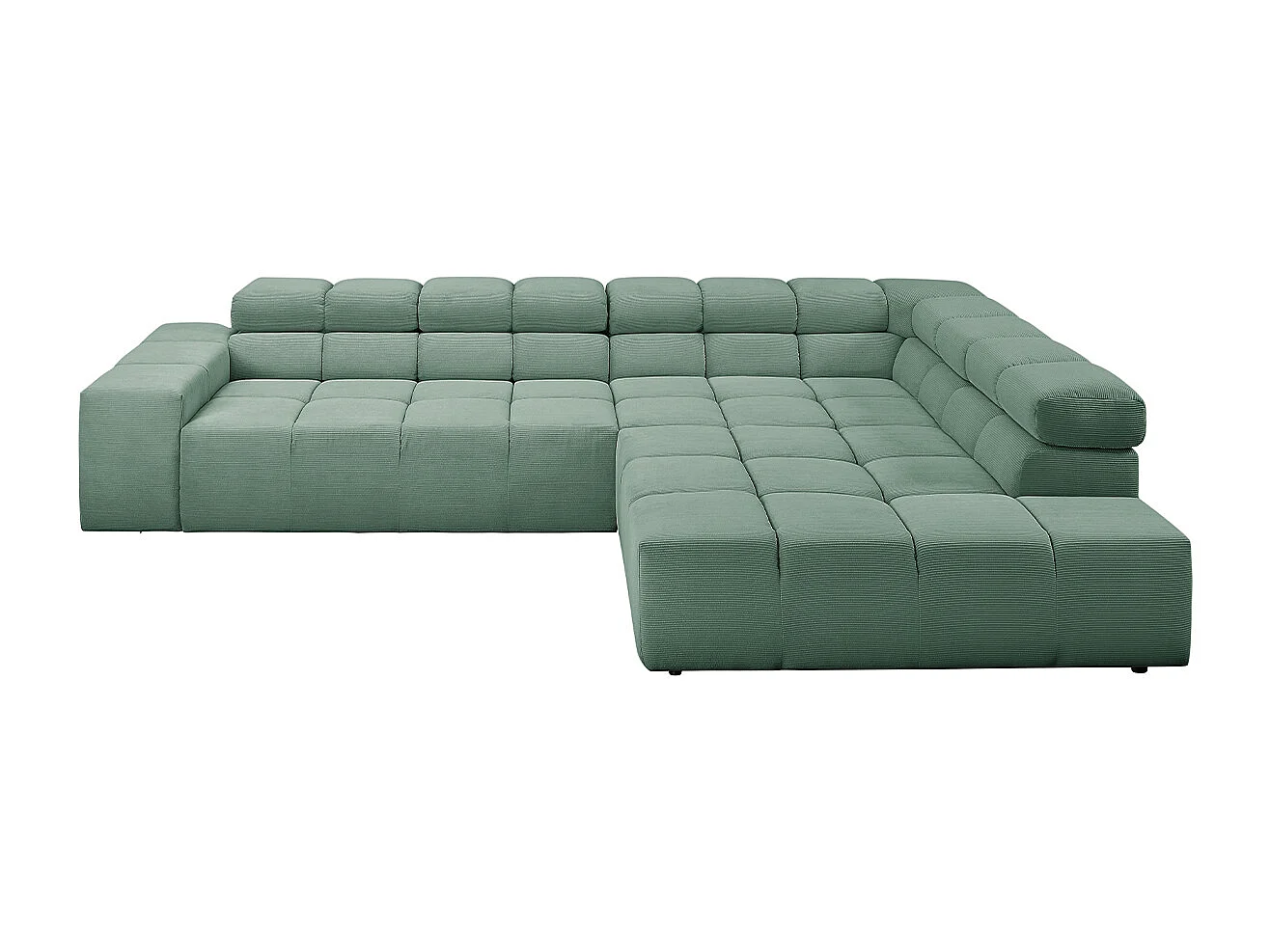 Ecksofa - Grün Cord - NEVADA