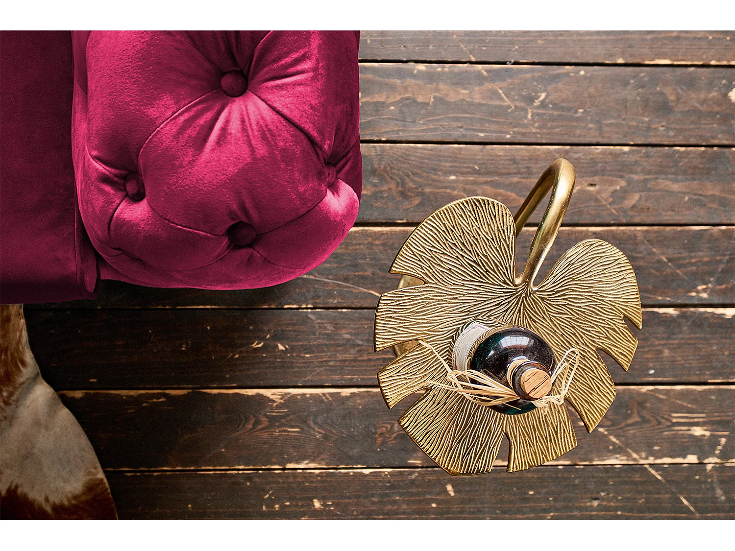 Sofa - Pink Velvet - NARLA