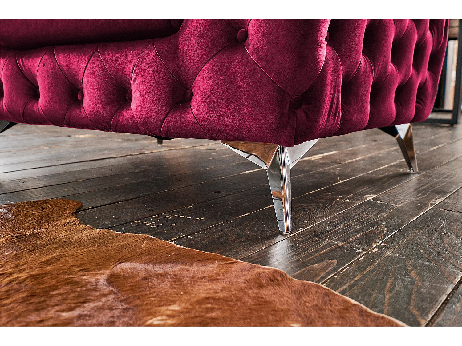 Sofa - Pink Velvet - NARLA