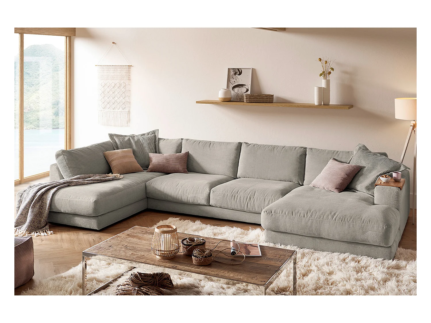 Wohnlandschaft - Granit Cord - MADELINE