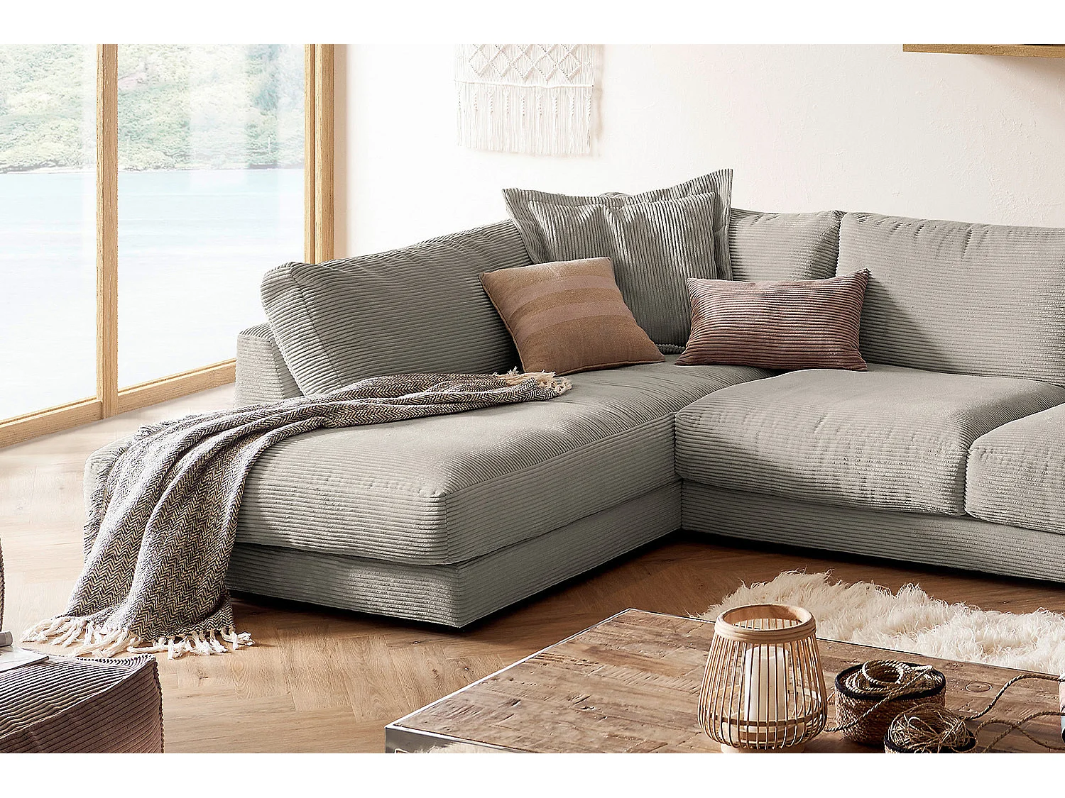 Wohnlandschaft - Granit Cord - MADELINE