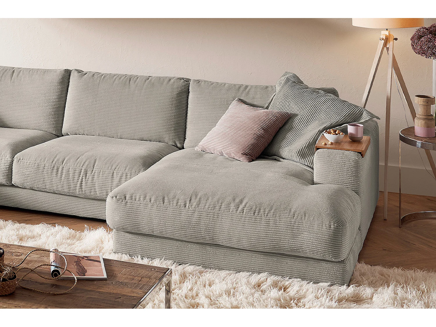 Wohnlandschaft - Granit Cord - MADELINE