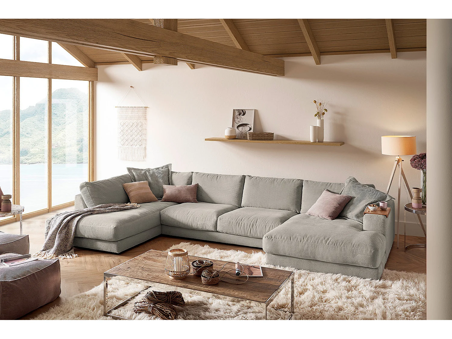 Wohnlandschaft - Granit Cord - MADELINE