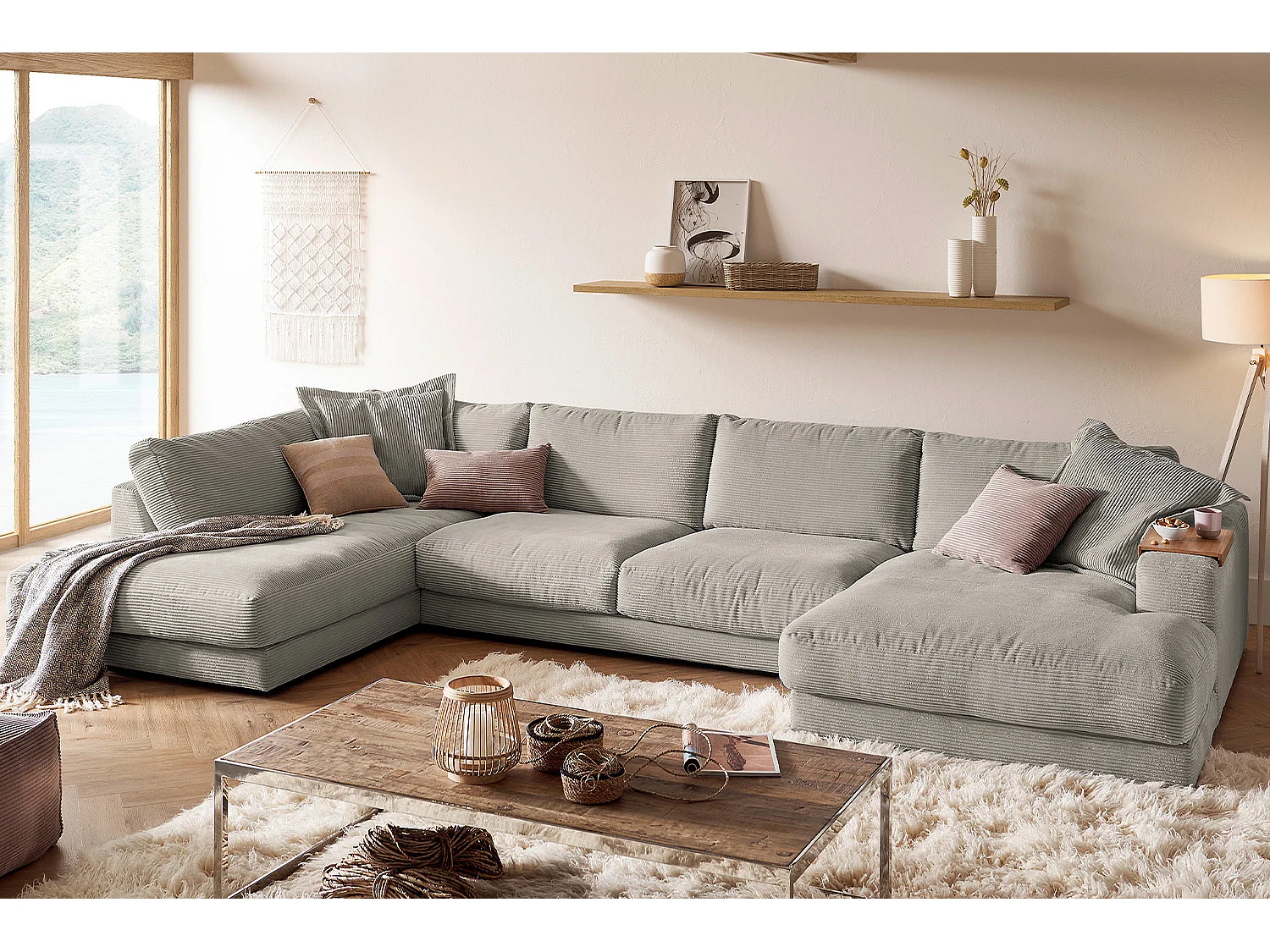 Wohnlandschaft - Granit Cord - MADELINE