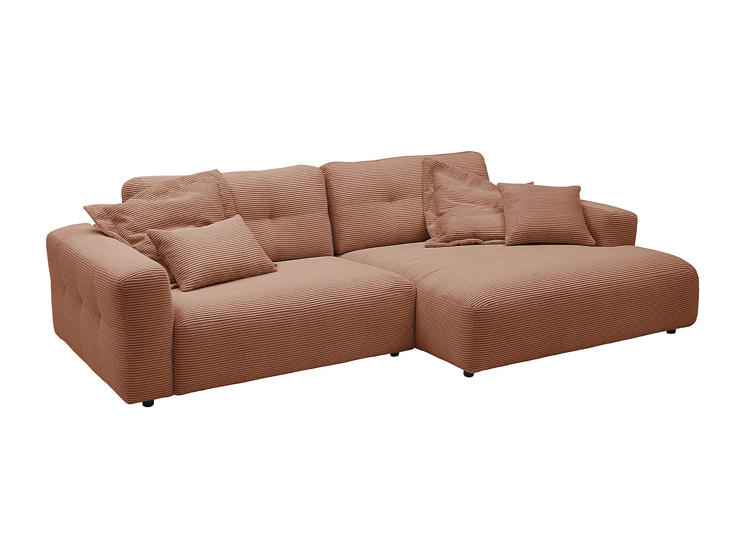 Ecksofa - Braun Cord - MIKA