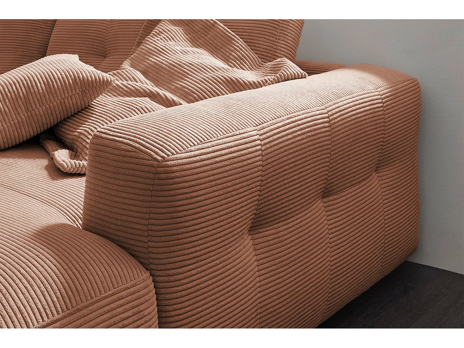 Ecksofa - Braun Cord - MIKA