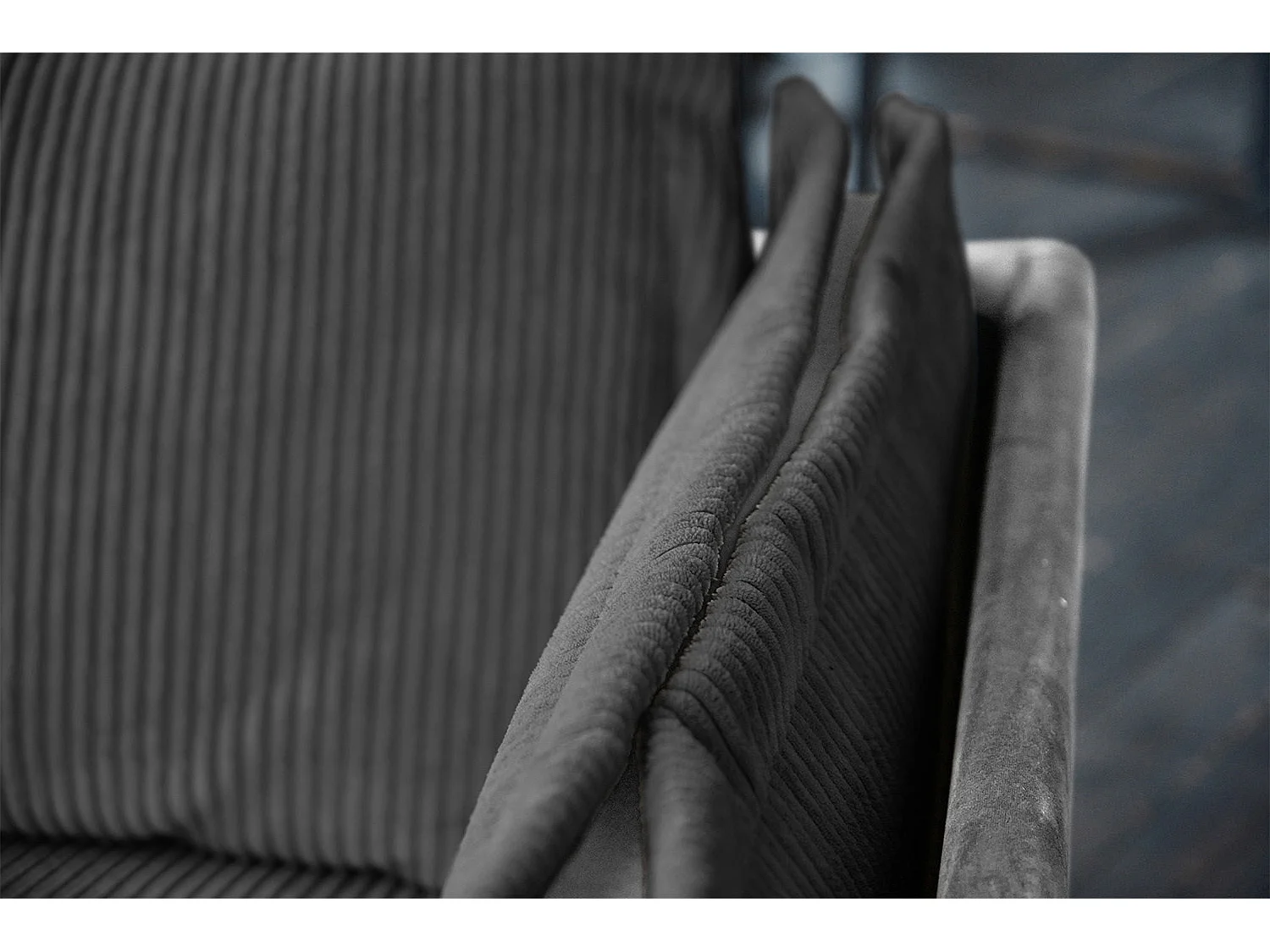 Ecksofa - Grau Velvet - QUENYA