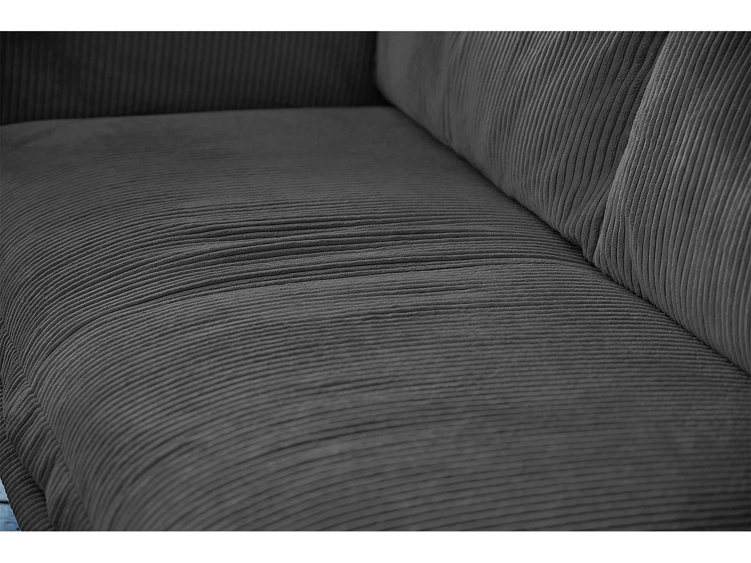 Ecksofa - Grau Velvet - QUENYA