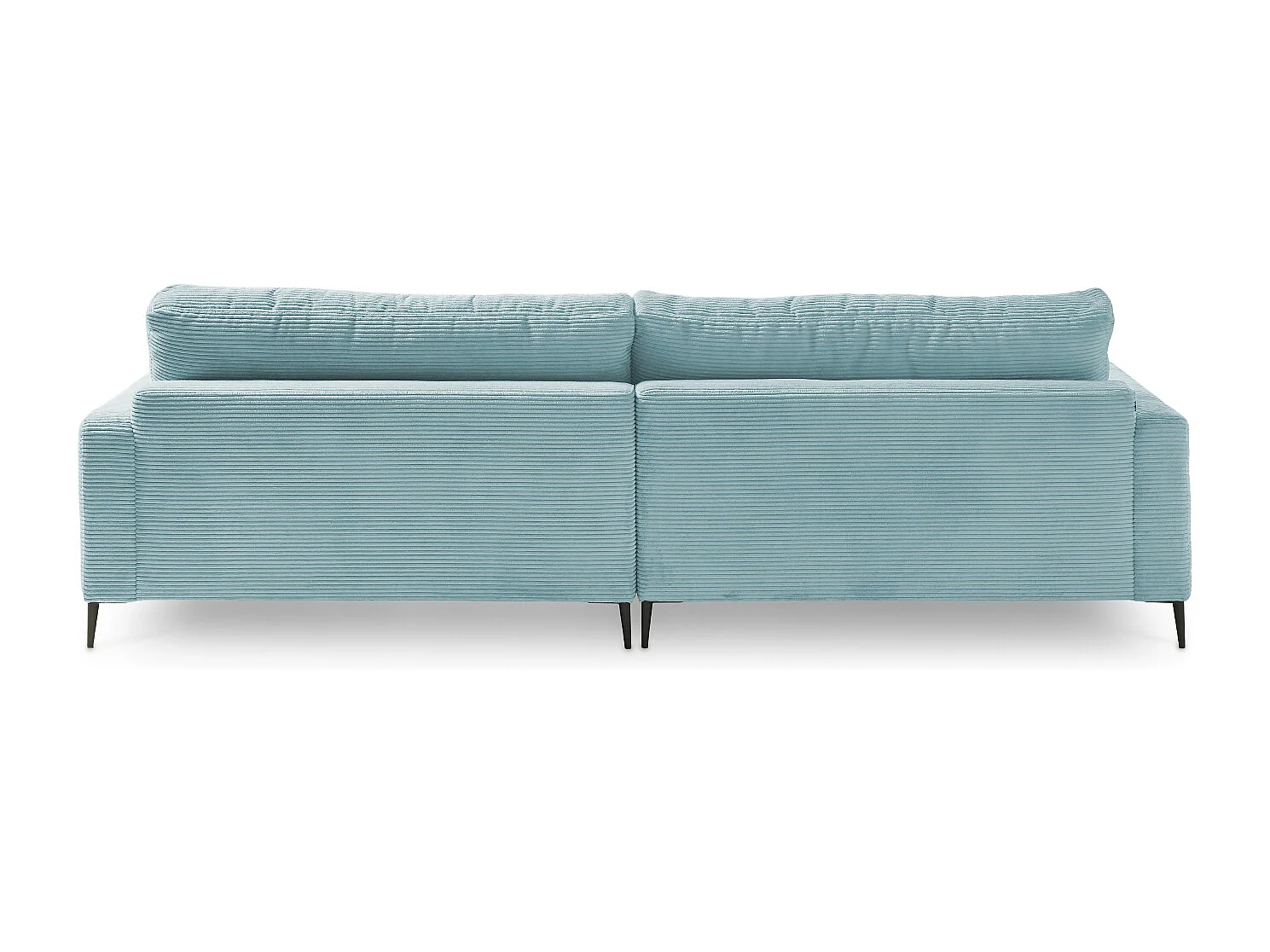 Ecksofa - Hellblau Cord - CARA