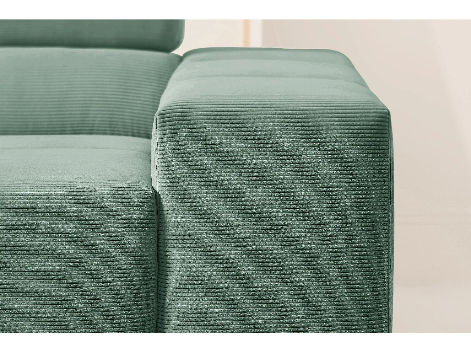 Ecksofa - Grün Cord - NEVADA