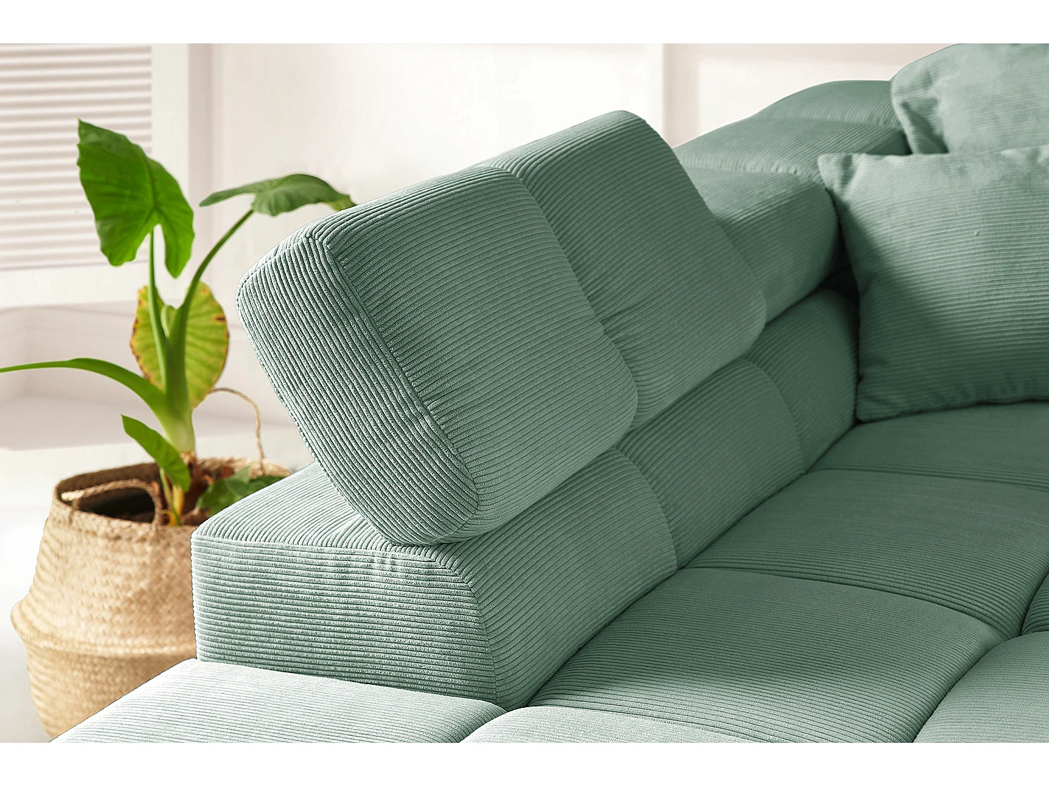 Ecksofa - Grün Cord - NEVADA