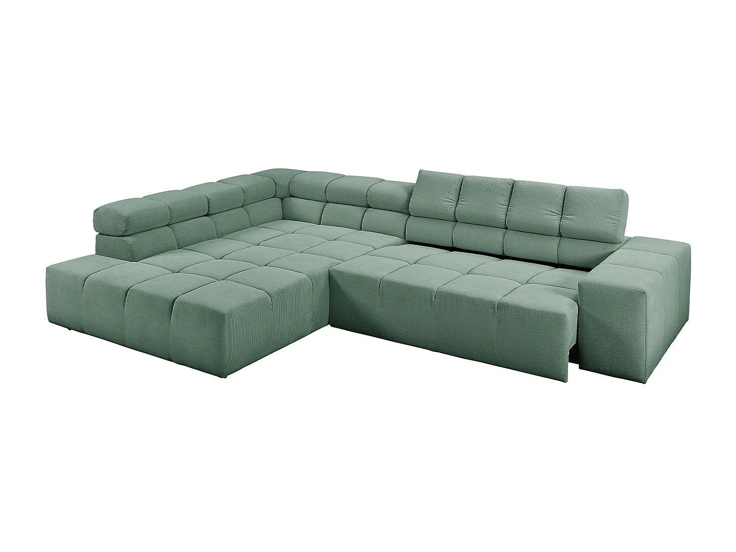 Ecksofa - Grün Cord - NEVADA