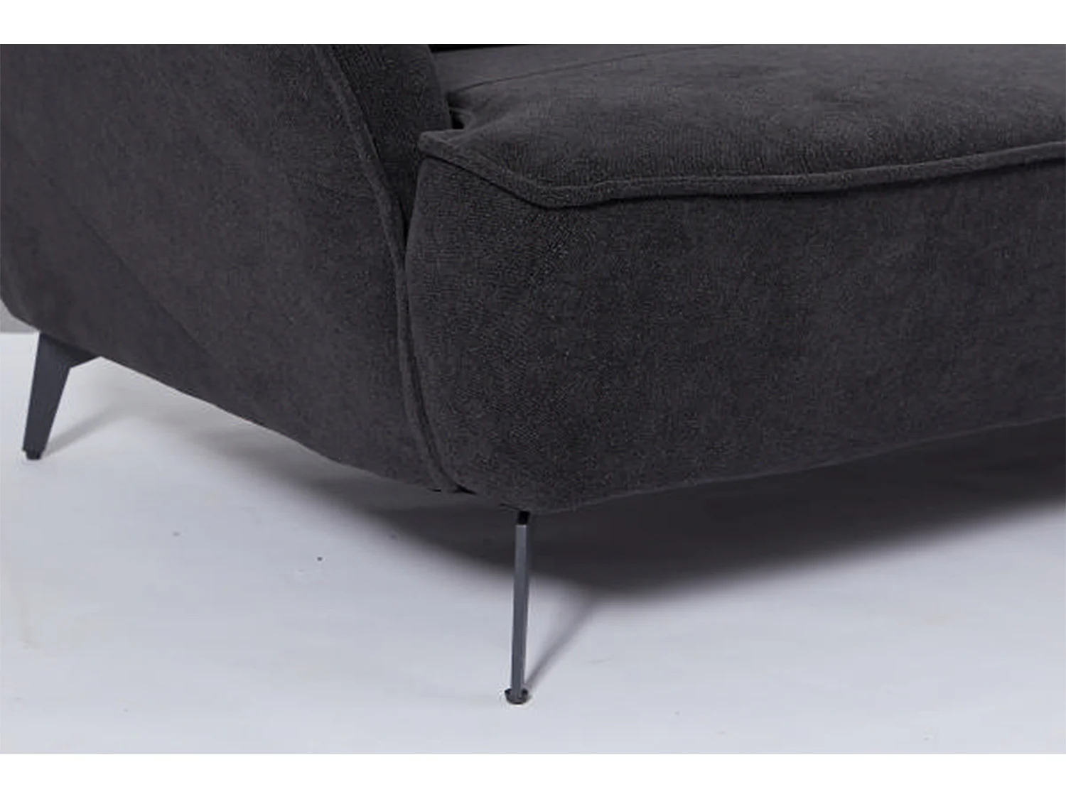 Hoekbank - Zwart Geweven stof - GARBO
