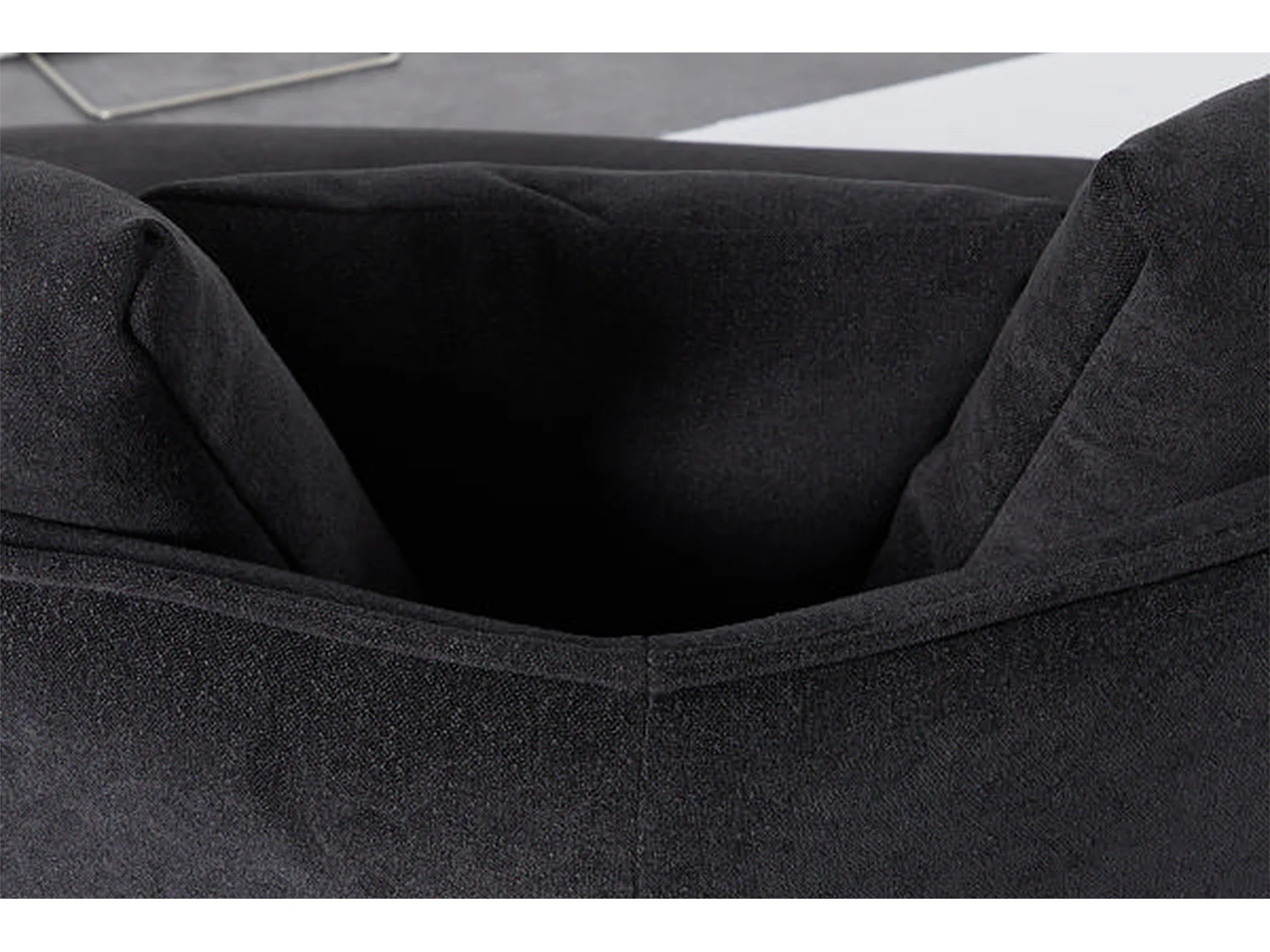 Canapé d'angle - Noir tissu tissé - GARBO