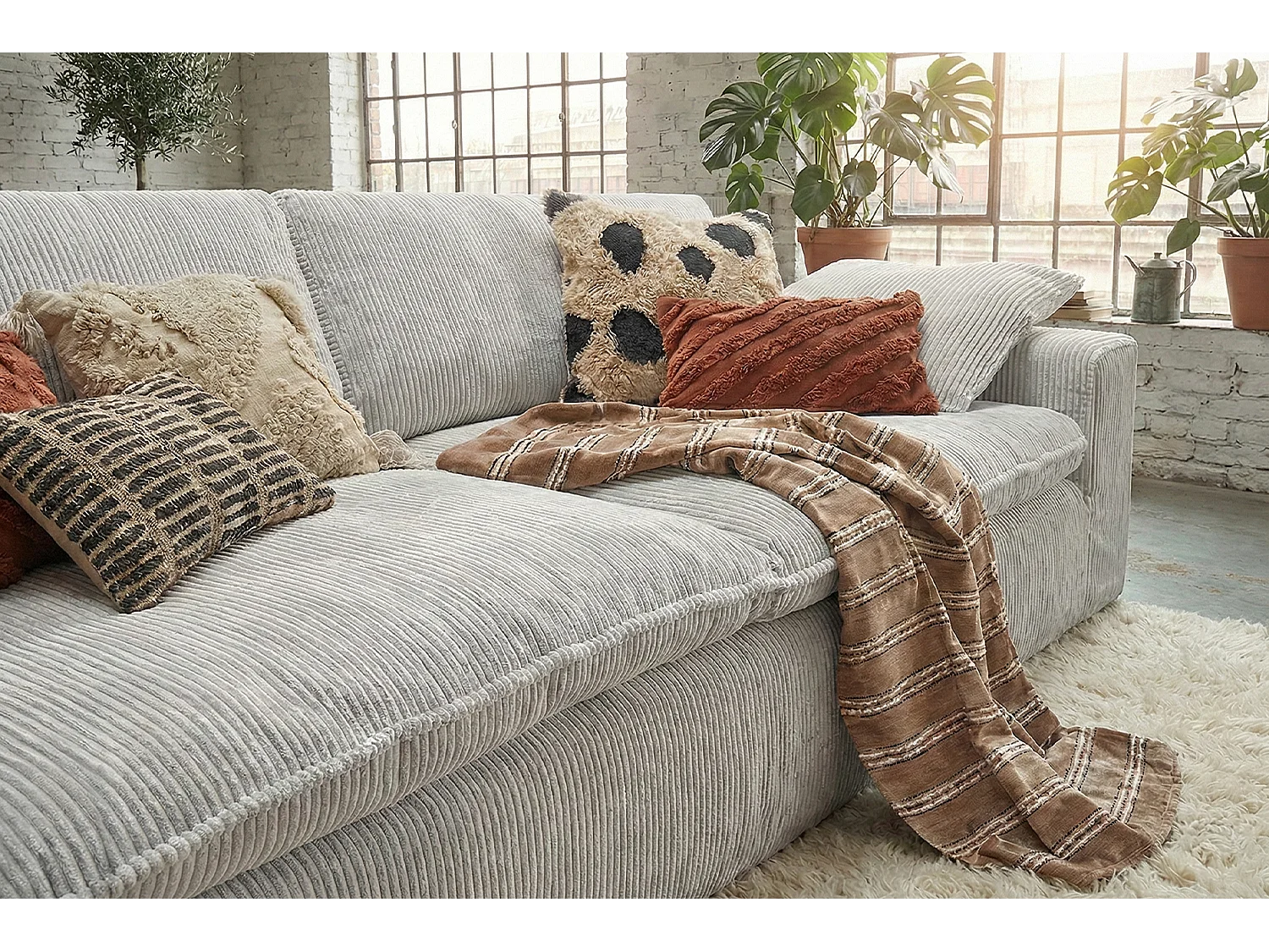 Bank - Lichtgrijs Koord - NETTA