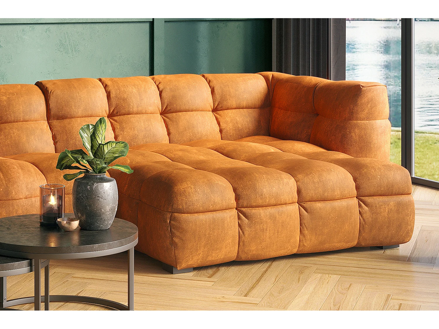 Canapé - or Velours - ROSARIO