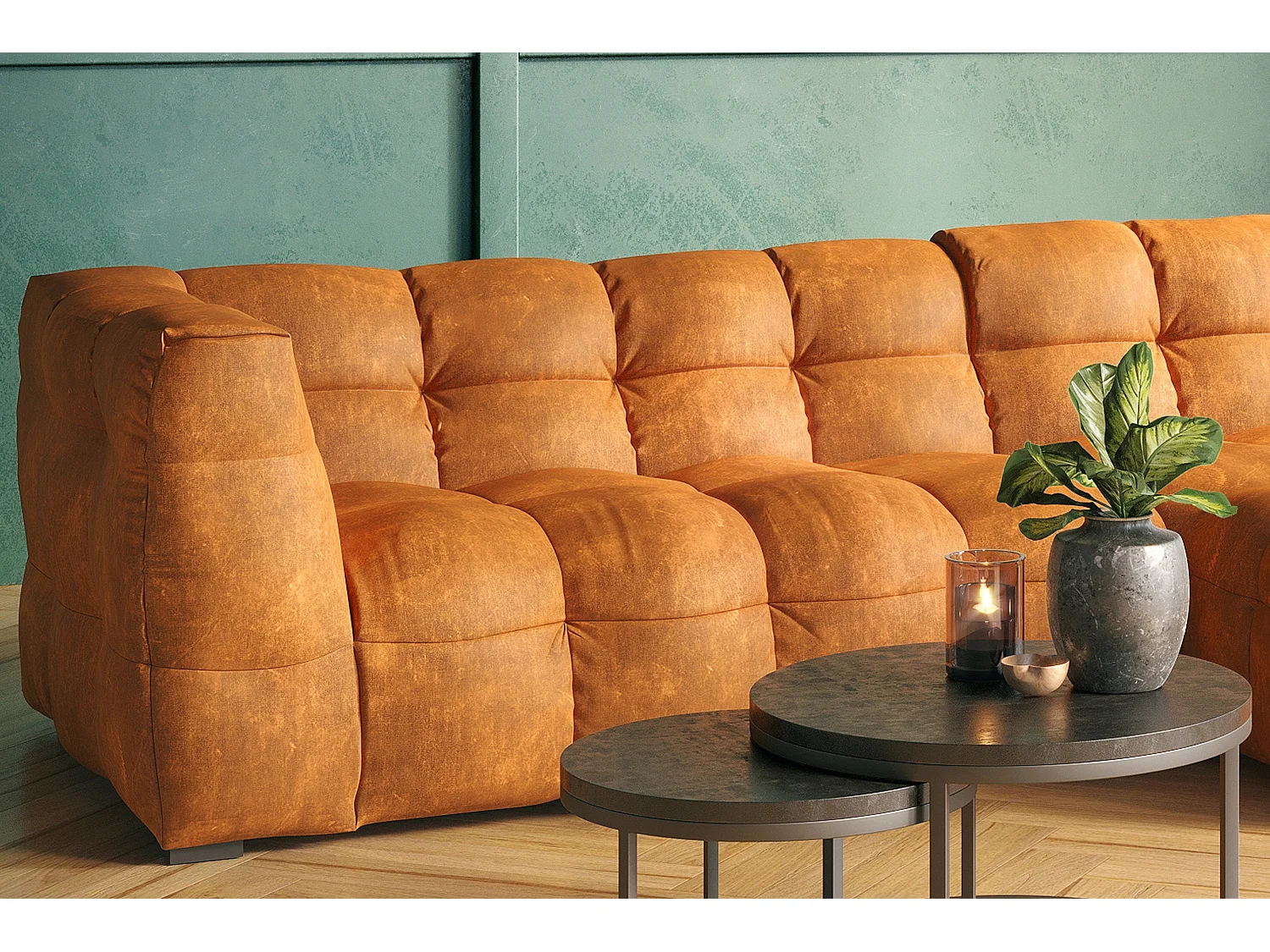 Canapé - or Velours - ROSARIO