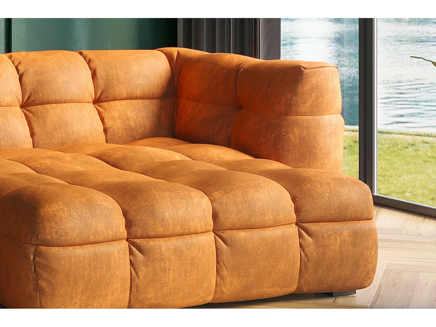 Canapé - or Velours - ROSARIO