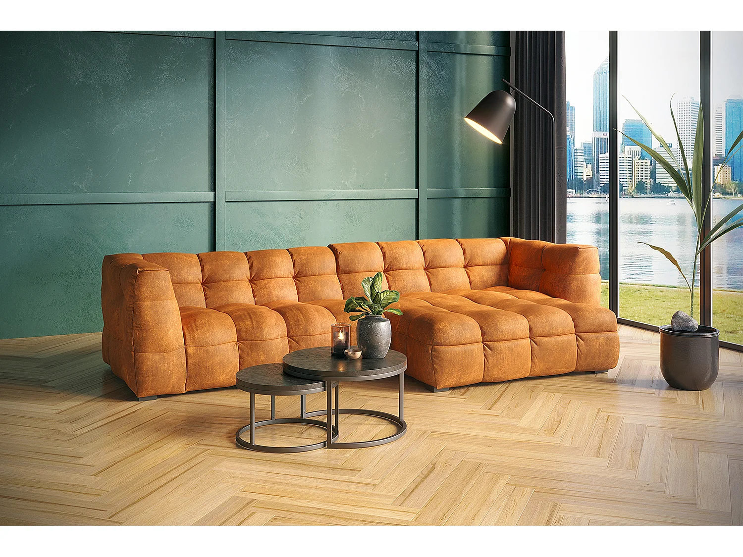 Divano - oro velluto - ROSARIO