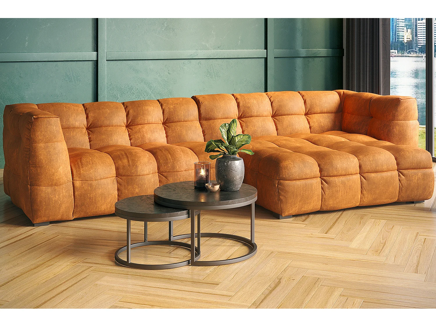 Divano - oro velluto - ROSARIO