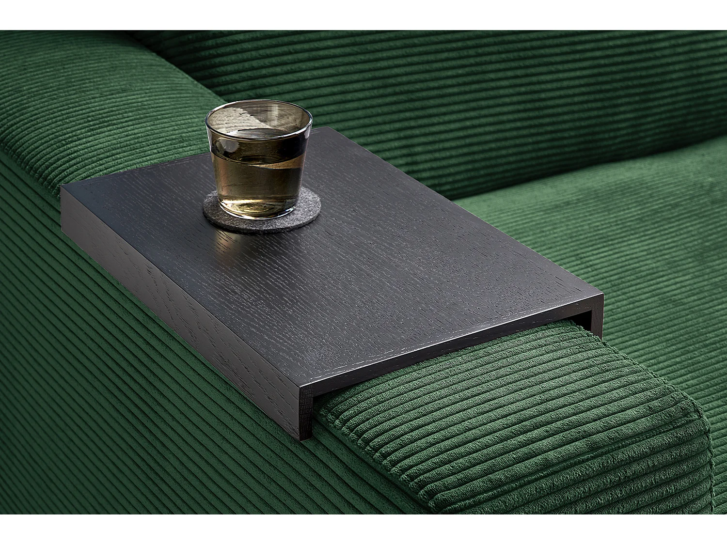 Canapé - vert émeraude Velours côtelé - MADELINE