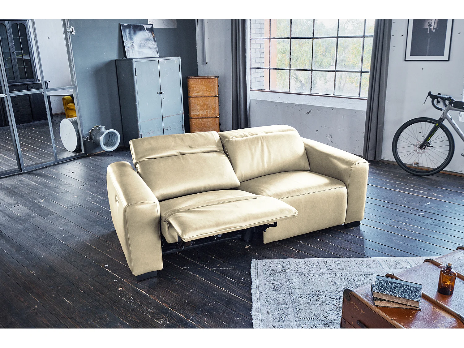 Bank - Crème wit Leer - FINN