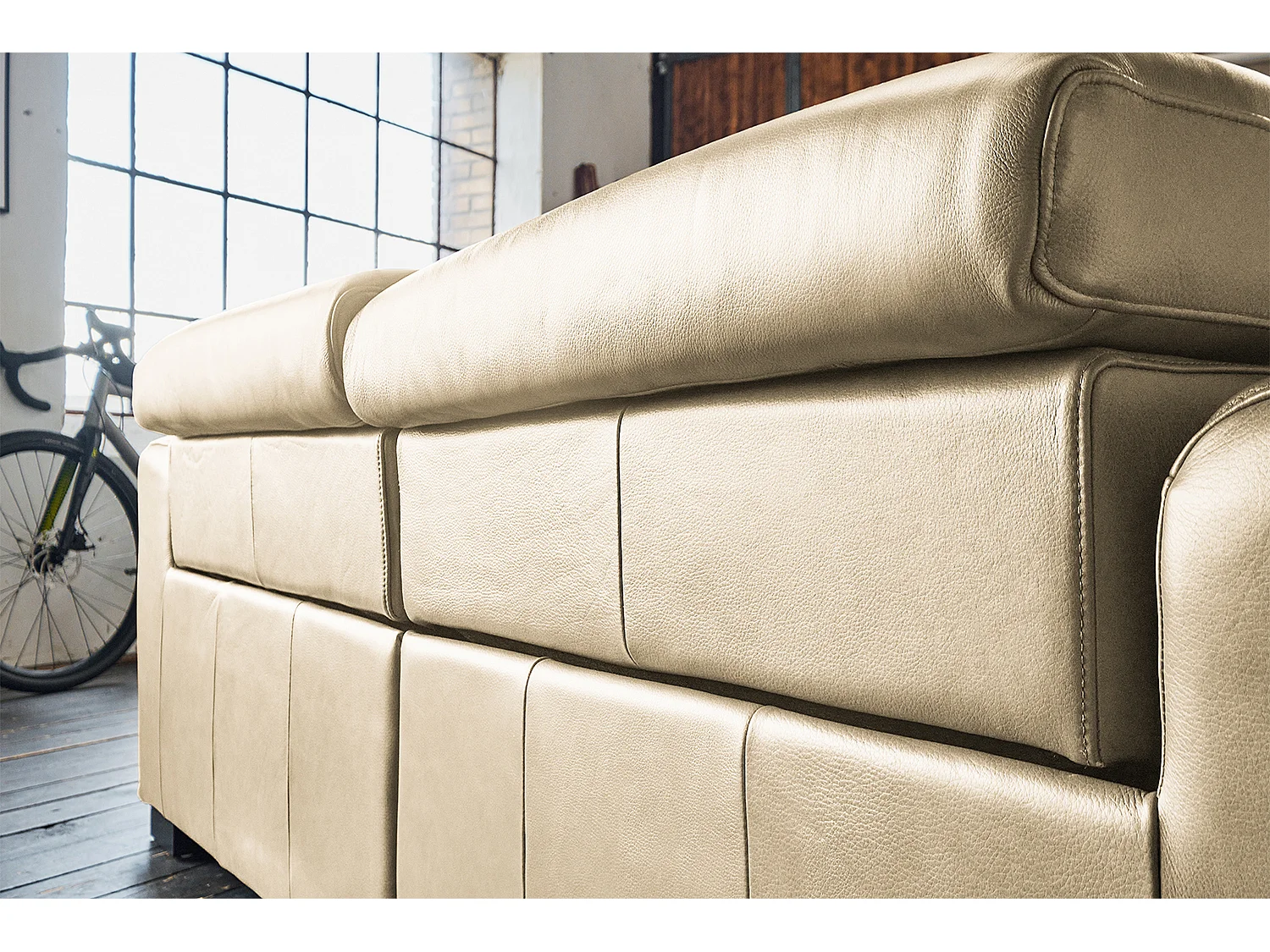 Bank - Crème wit Leer - FINN