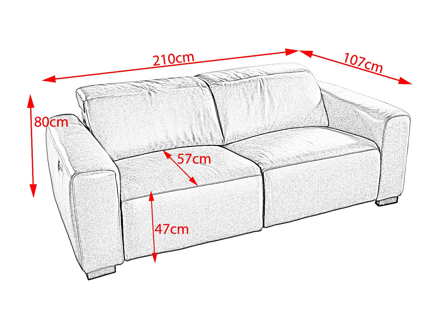 Bank - Crème wit Leer - FINN