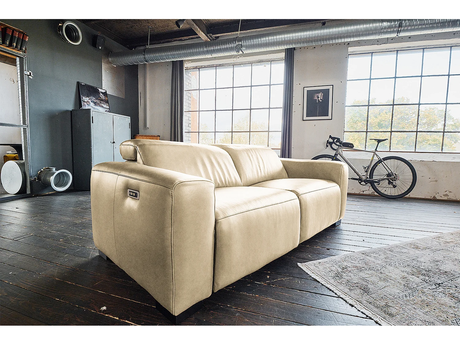 Bank - Crème wit Leer - FINN