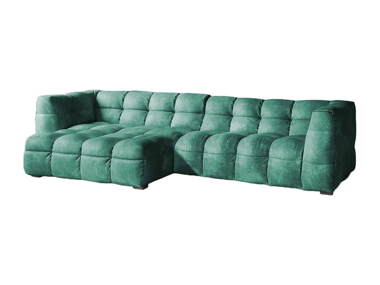 Ecksofa - Petrol Velvet - ROSARIO