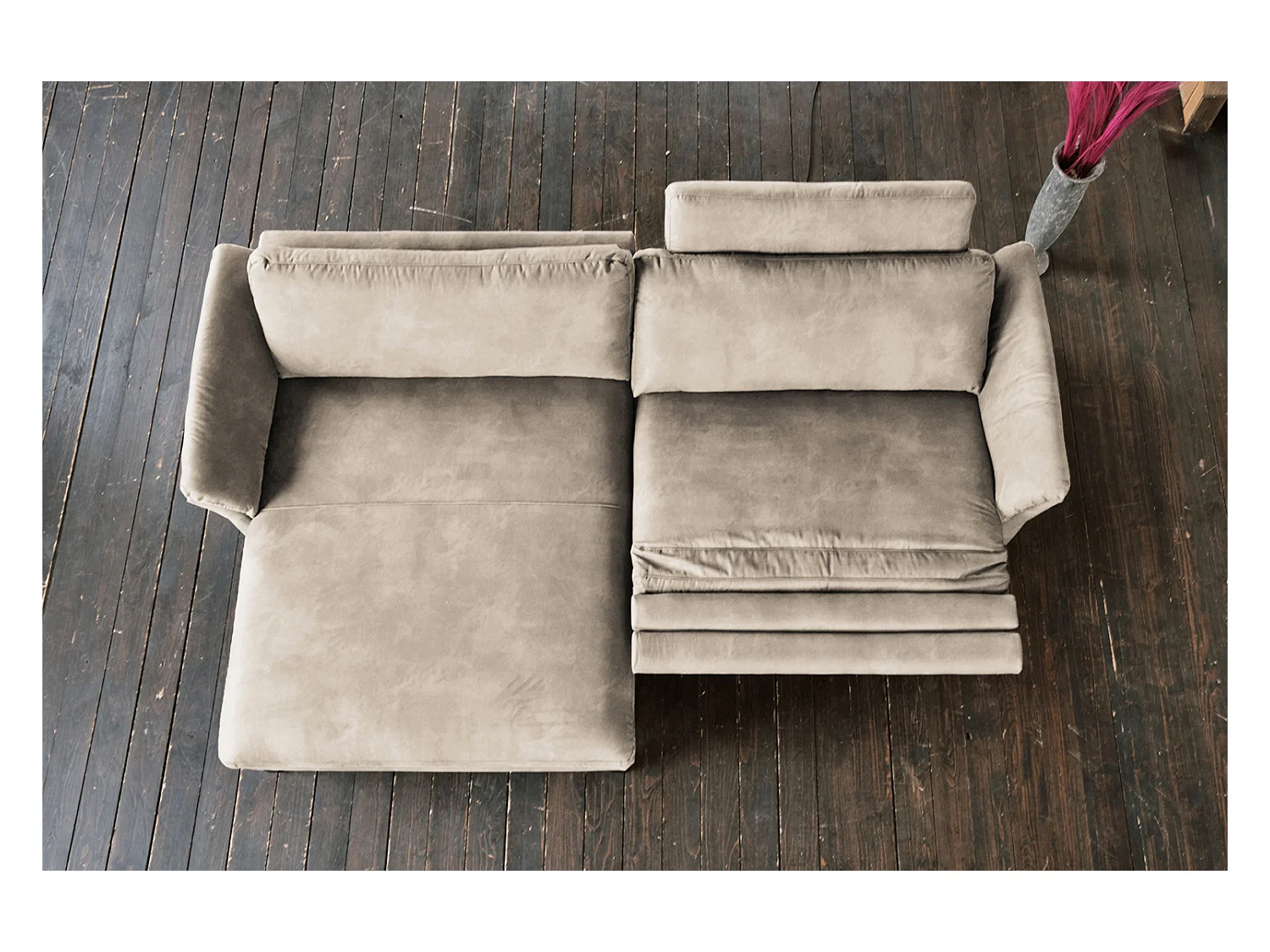 Canapé - beige tissu tissé - MALTA