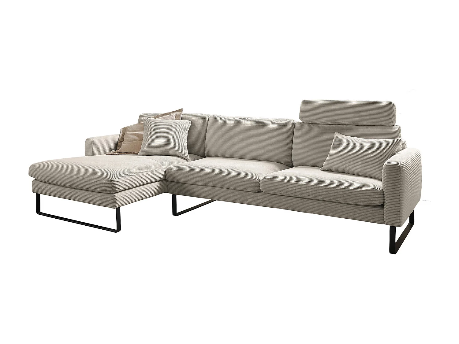 Canapé - granit Velours côtelé - RICARDA