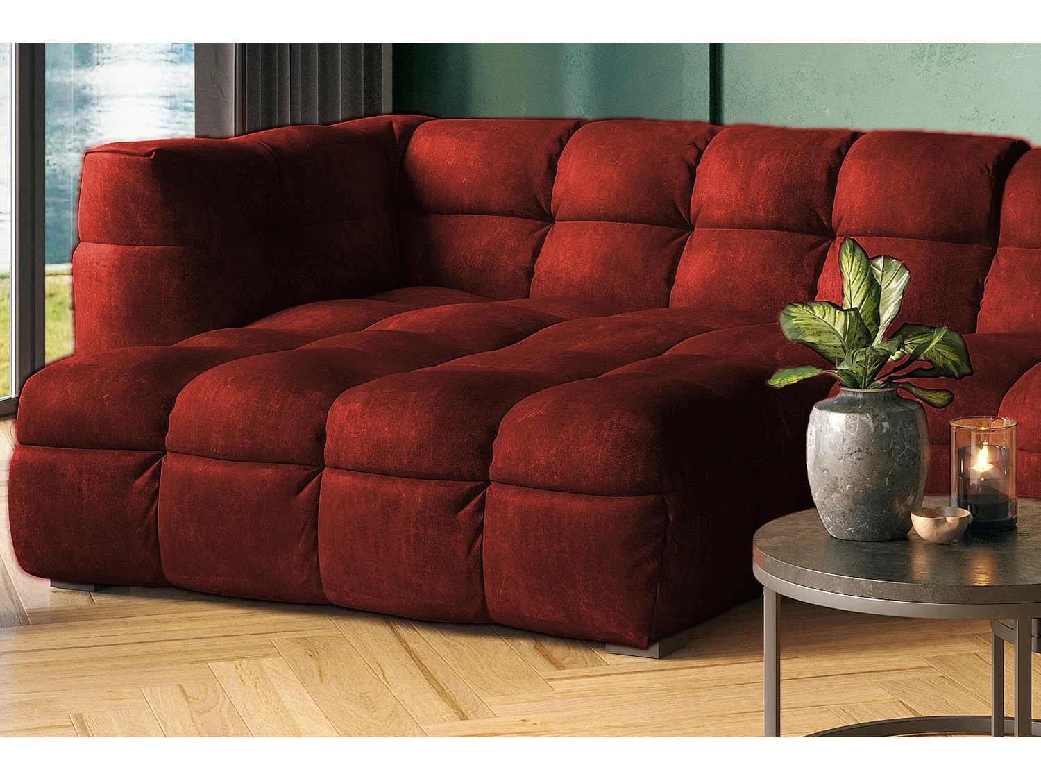 Sofá - Burdeos terciopelo - ROSARIO